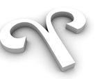 White Aries sign