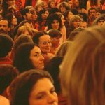Sannyasins in Rajneesh Mandir on the Ranch