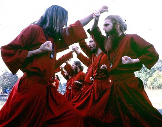 Karate practice of the 'samurai' guards