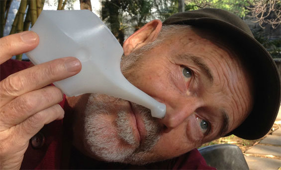 Subhuti with neti pot