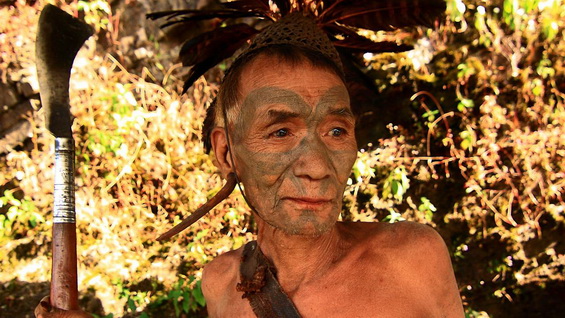 Tatooed tribesman