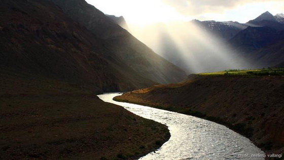 Sunset on the Spiti River