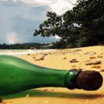 Bottle on beach