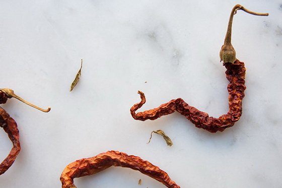 Dried up chillies