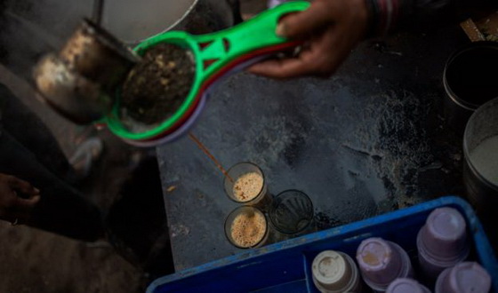 Making chai