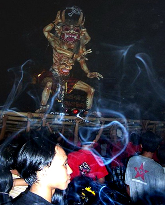 Monster in cigarette smoke