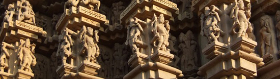Statues on Khajuraho temples