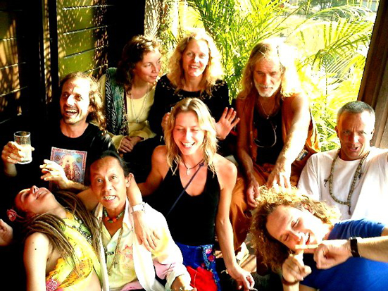 Satgyana in last row with friends