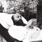Osho in garden recuperating