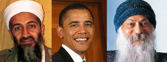 Osama Bin Laden, Barak Obama, Osho