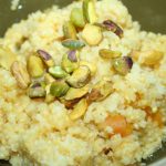 apricot millet with pistachio