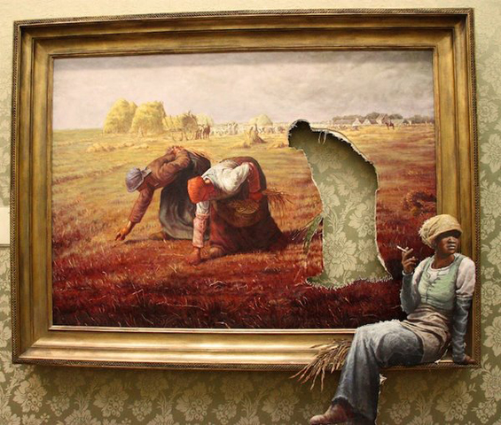 Take a Break - painting by Bansky