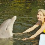 Madhuri with dolphin