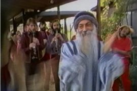 Osho dancing at Rajneeshpuram