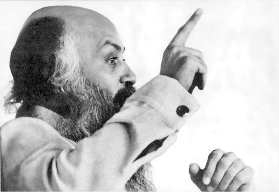 Osho pointing his finger