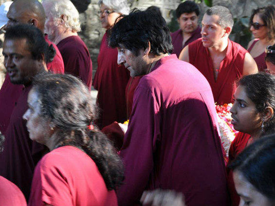 Taking the body to the burning ghats