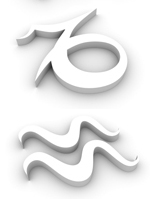 White scorpio symbol