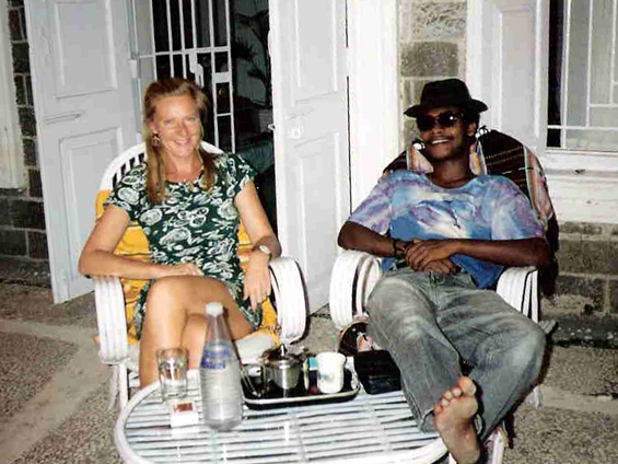 Atmo and Brian in Pune at Neeru's House,1993