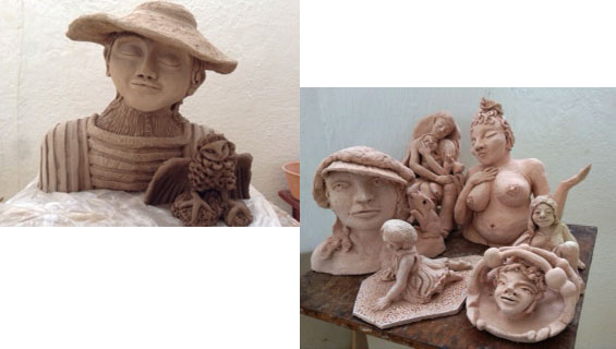 clay sculptures