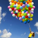 multi-colored balloons