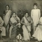 Osho in Jabalpur before his enlightenment with cousin Kranti second left, standing