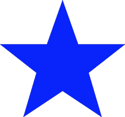 Five-pointed blue star