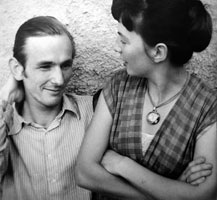 With her husband in the 60's