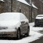 Car parked in snow