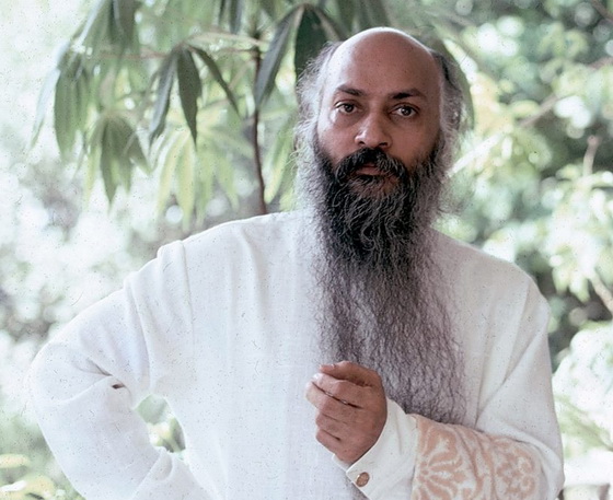 Osho with towel on terrace
