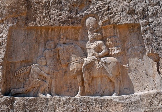 Shapur I after his victory against the Romans