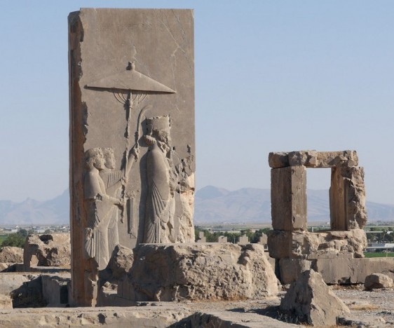 Xerxes I during a ceremony