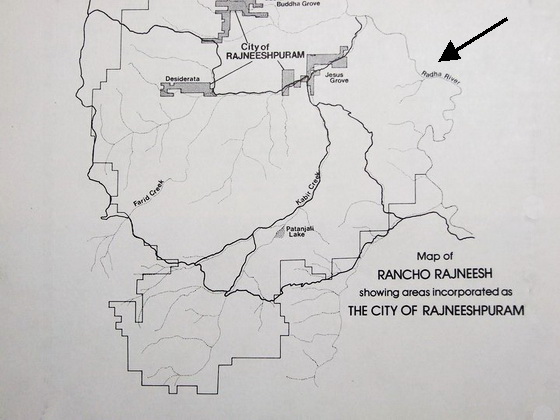 Map of Rancho Rajneesh