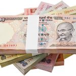 bundle of Indian rupees