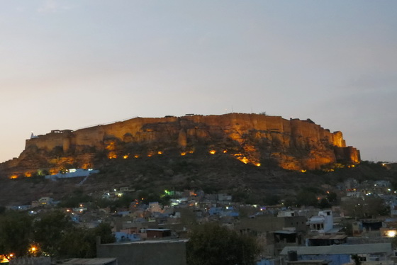 Mehrangarh Fort at night