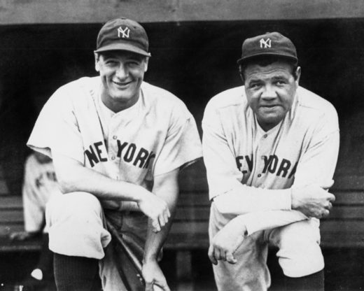 Lou Gehrig and Babe Ruth