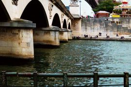 River Seine with Eiffel Tower - Pinterest
