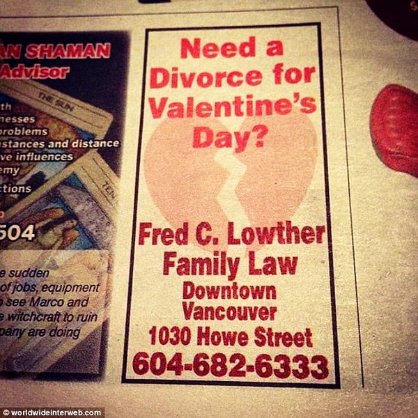 Love hurts: This advert is certainly not sugar-coating
