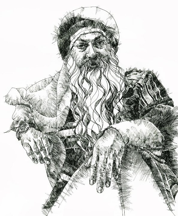 Drawing of Osho by Arhat 1