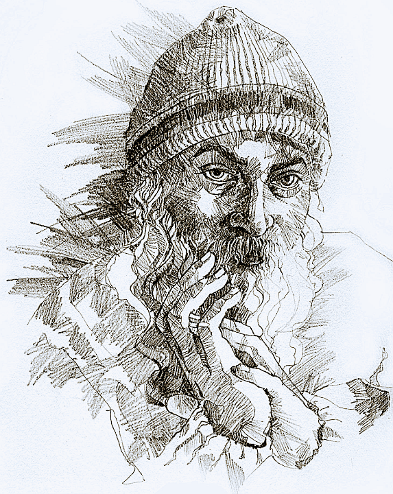 Drawing of Osho by Arhat 4