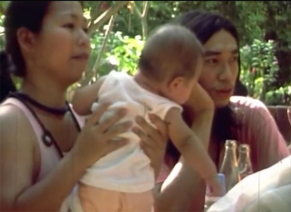 With husband, Sindhu, and baby - still from video 'Memories from Poona'