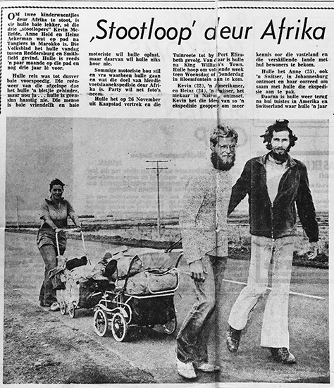 One of the many press clipping, this one from Die Volksblad