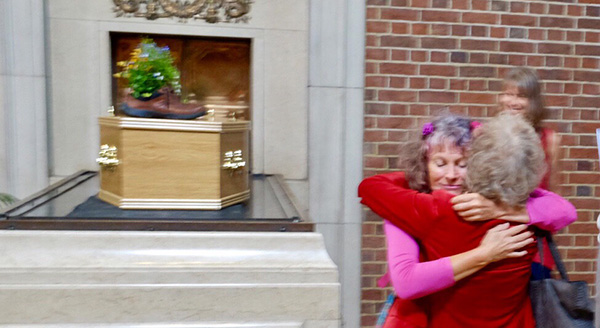 friends embracing