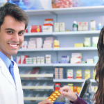 Pharmacist and customer