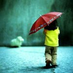 Child with umbrella
