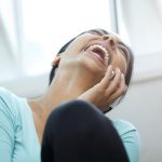 woman laughing