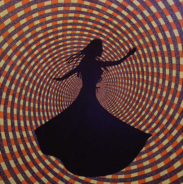 Whirling, Acrlic & oil on canvas, 2007, 33x33