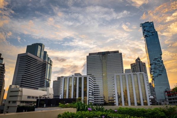 Silom sunset, MahaNakhon right