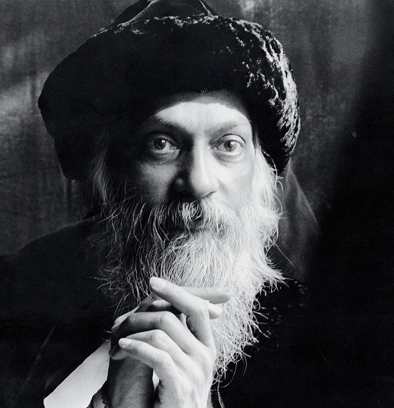 Osho with Afghan hat