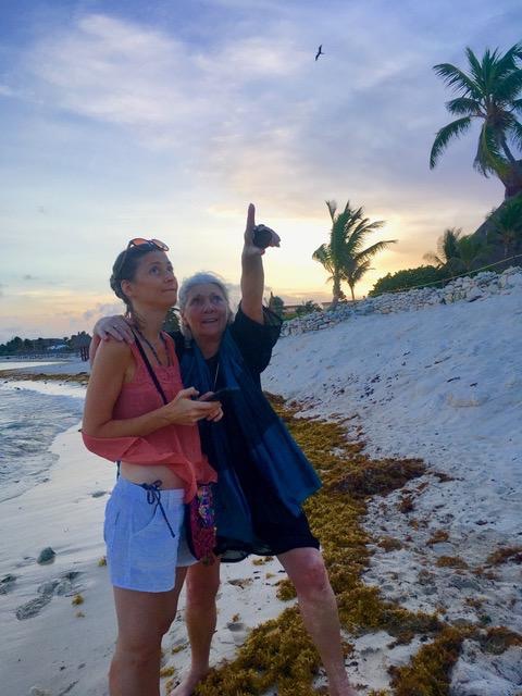 Sahajo and Satprem, 2019,  in Mexico, celebrating my 76th birthday...