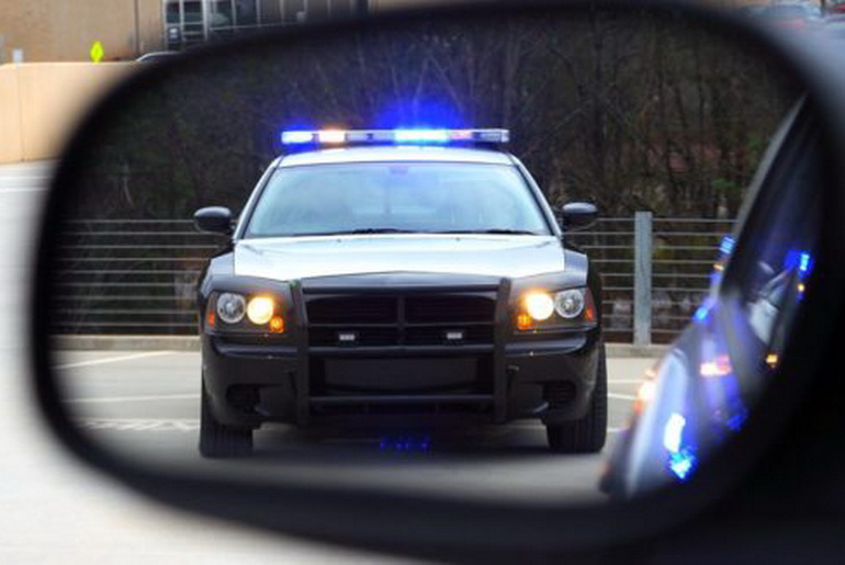 Car being pulled over